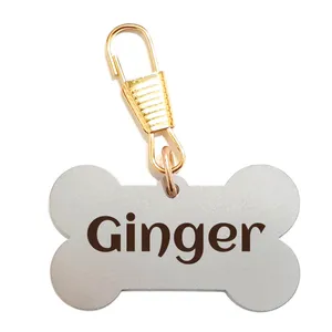 پلاک شناسایی حیوانات طرح استخوان مدل Ginger