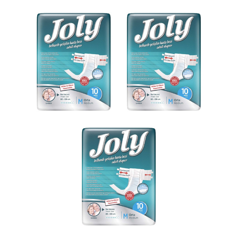 پوشینه چسبی بزرگسال جولی کد 03 سایز مدیوم مجموعه 3 عددی