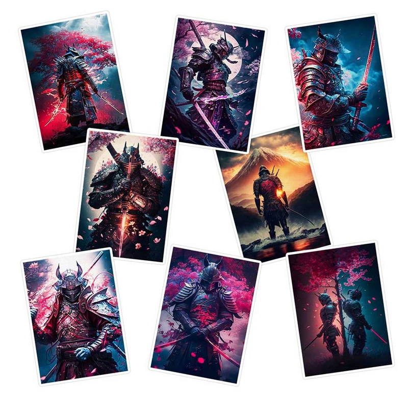    استیکر لپ تاپ ماسا دیزاین طرح سامورایی کد SAM88 مجموعه 8 عددی