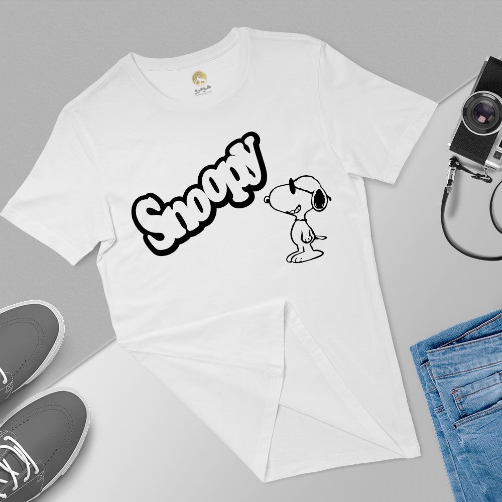 تی شرت آستین کوتاه زنانه هومرو مدل TW294 طرح اسنوپی -  - 5