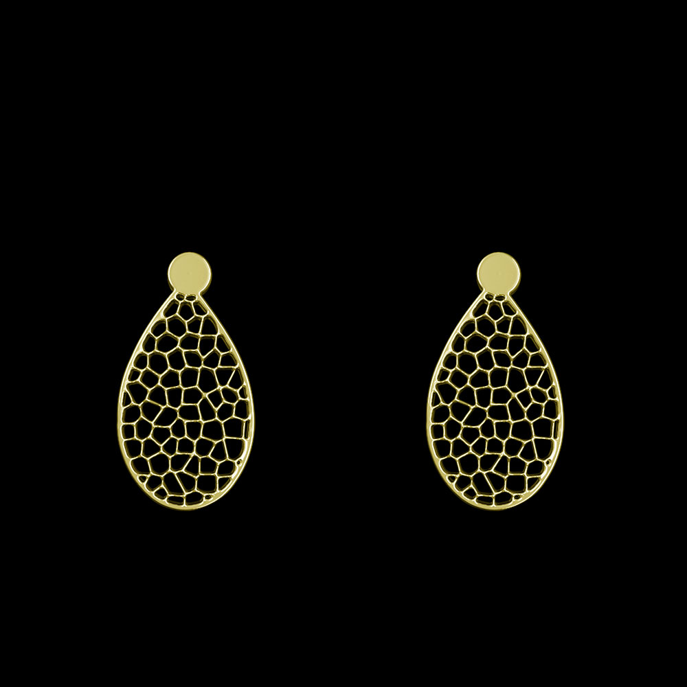 گوشواره طلا 18 عیار زنانه مدوپد مدل اشک کد GA1-10273