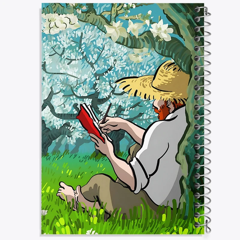 دفتر لیست خرید 50 برگ خندالو طرح ونسان ونگوگ کد F5073