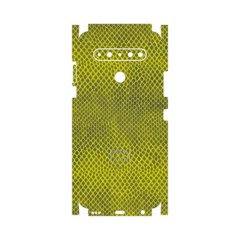 برچسب پوششی ماهوت مدل Yellow Snake Skin-FullSkin مناسب برای گوشی موبایل ال جی K61