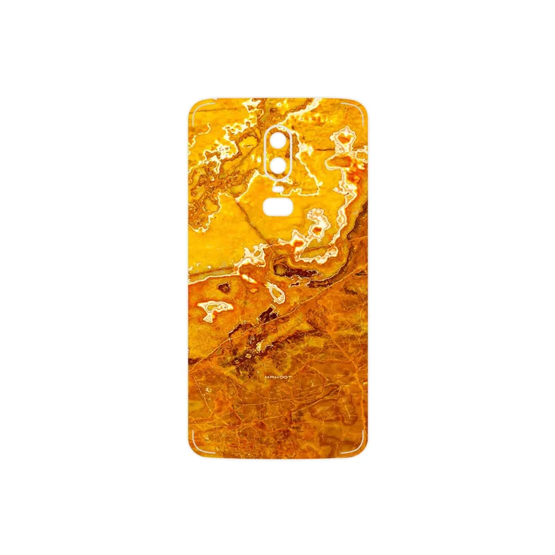 برچسب پوششی ماهوت مدل Gold Marble مناسب برای گوشی موبایل وان پلاس 6