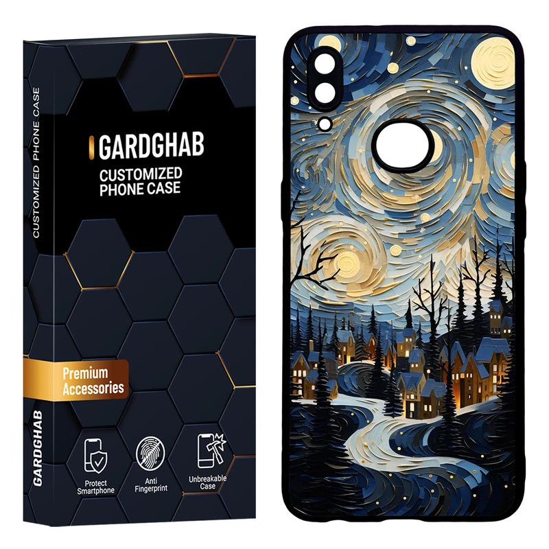 کاور گارد قاب مدل دور ژله ای هنری مناسب برای گوشی موبایل سامسونگ Galaxy A10s