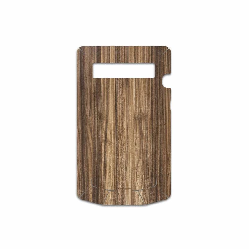 برچسب پوششی ماهوت مدل Light-Walnut-Wood مناسب برای گوشی موبایل بلک بری P9981