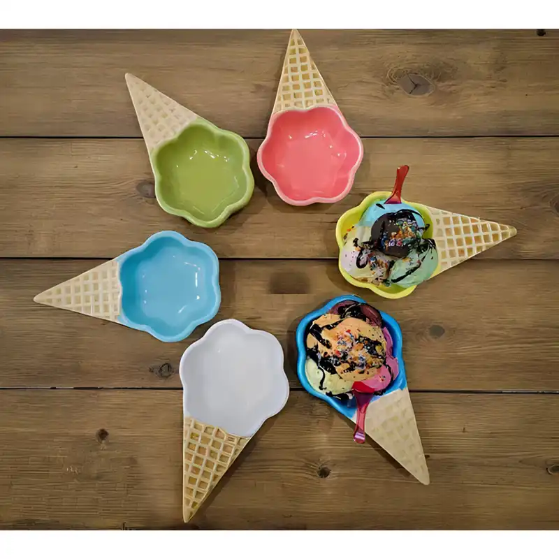 کاسه سرامیکی مدل بستنی خوری بسته 6 عددی