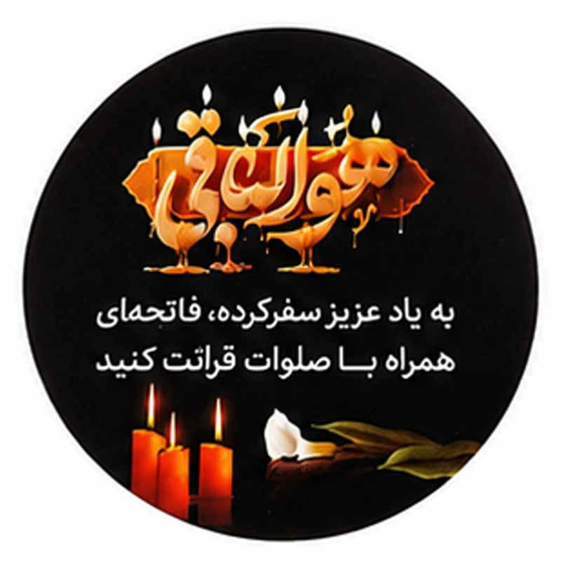 برچسب مدل مناسبتی ترحیم هوالباقی کد 2  بسته 50 عددی