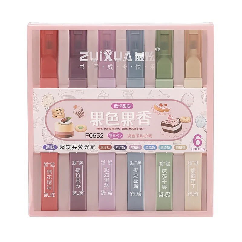  ماژیک علامت گذار ژیکسوا مدل عطری مجموعه 6 عددی