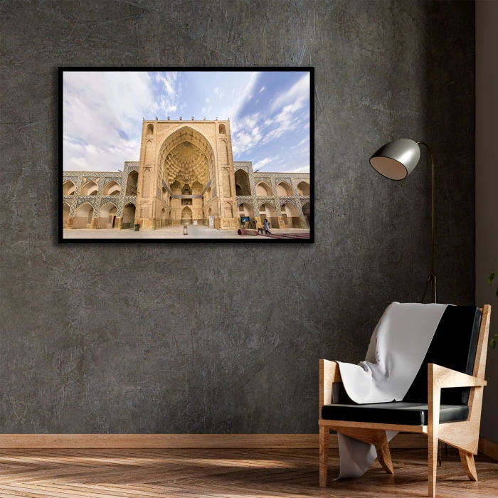 تابلو بکلیت طرح مسجد جامع اصفهان مدل B-D2421 فریم مشکی