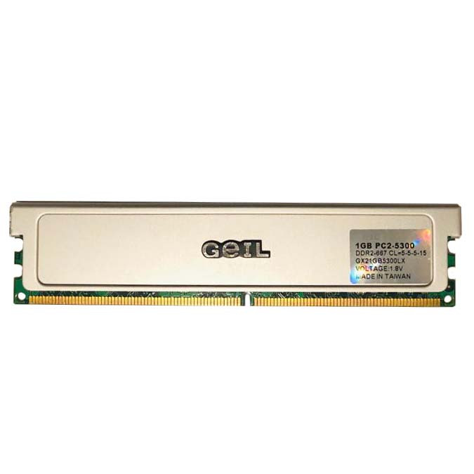 رم دسکتاپ DDR2 تک کاناله 667 مگاهرتز CL5 گیل مدل GX21GB5300LX ظرفیت 1 گیگابایت