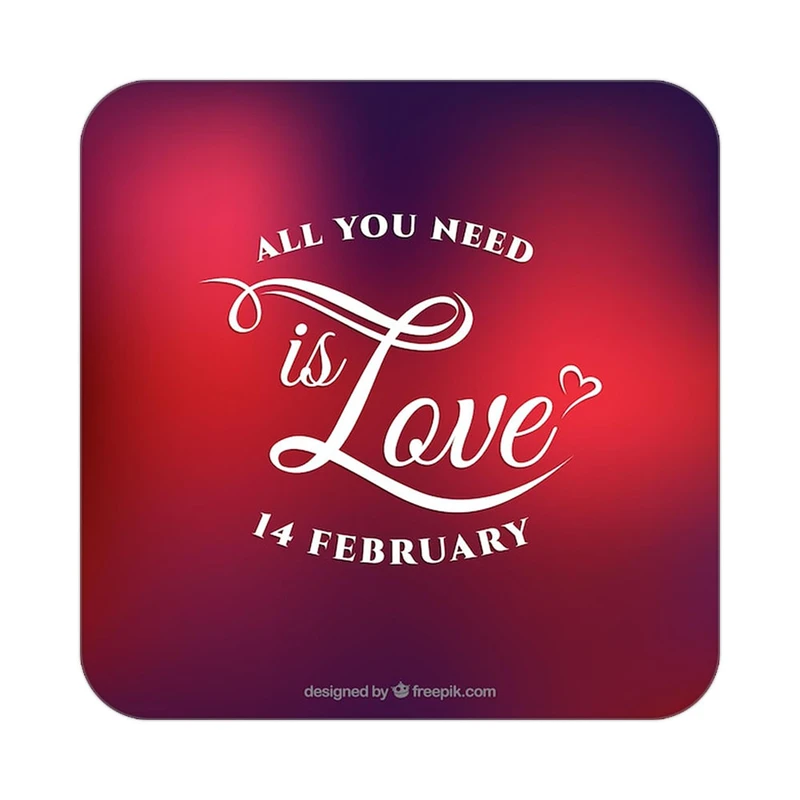 زیر لیوانی کاکتی طرح عاشقانه مدل mp36406