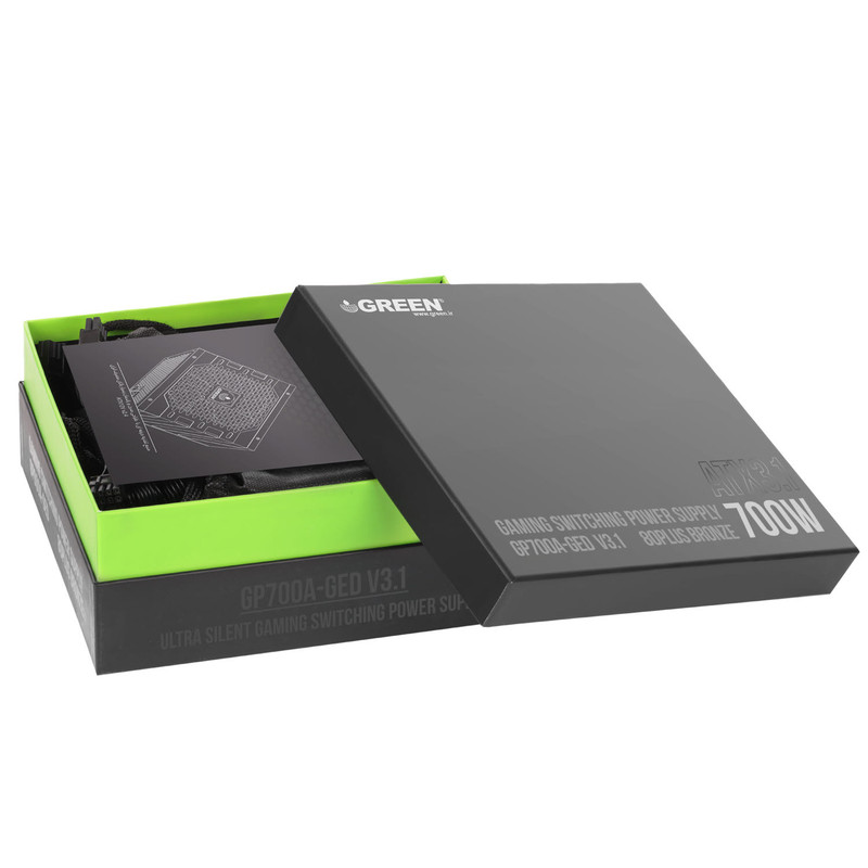 منبع تغذیه کامپیوتر 700W وات گرین مدل GP700A-GED V3.1 (ATX 3.1)