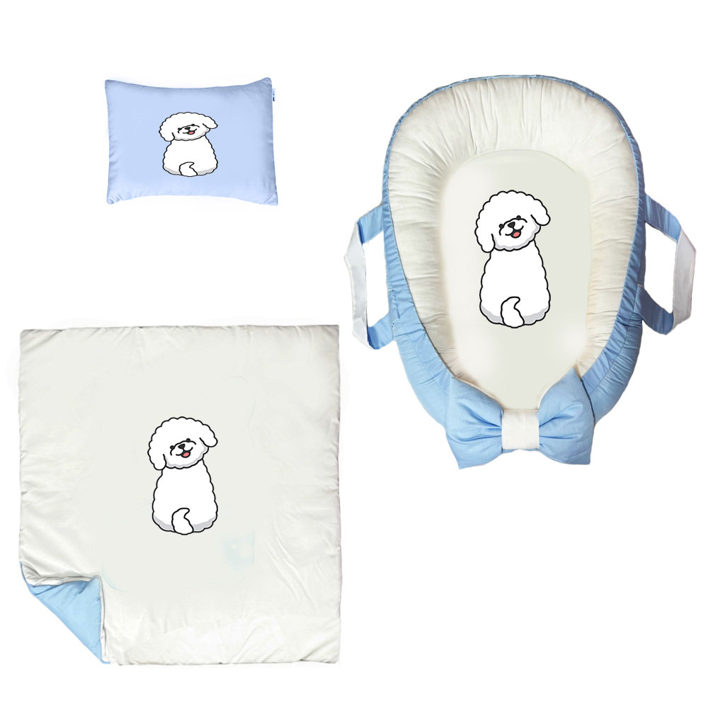 سرویس خواب سه تکه نوزاد ناریکو مدل گارد محافظ دار طرح سگ کد 0364