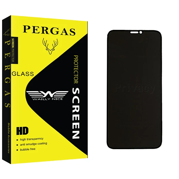 محافظ صفحه نمایش حریم شخصی وایلی نایس مدل Pergas Glass مناسب برای گوشی موبایل اپل iPhone 11 Pro