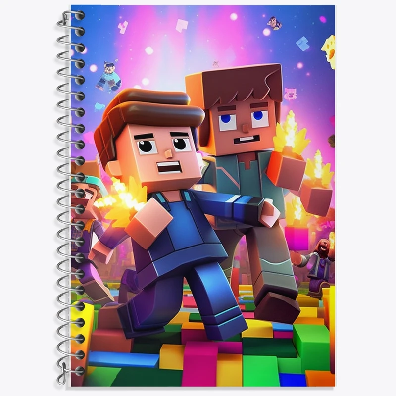 دفتر لغت 50 برگ خندالو طرح ماینکرافت (Minecraft) کد F2240