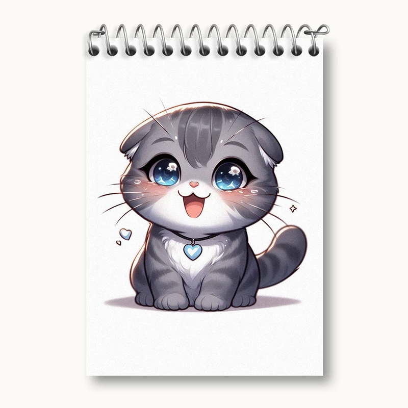 دفتر یادداشت 50 برگ خندالو مدل گربه کیوت کد N1432
