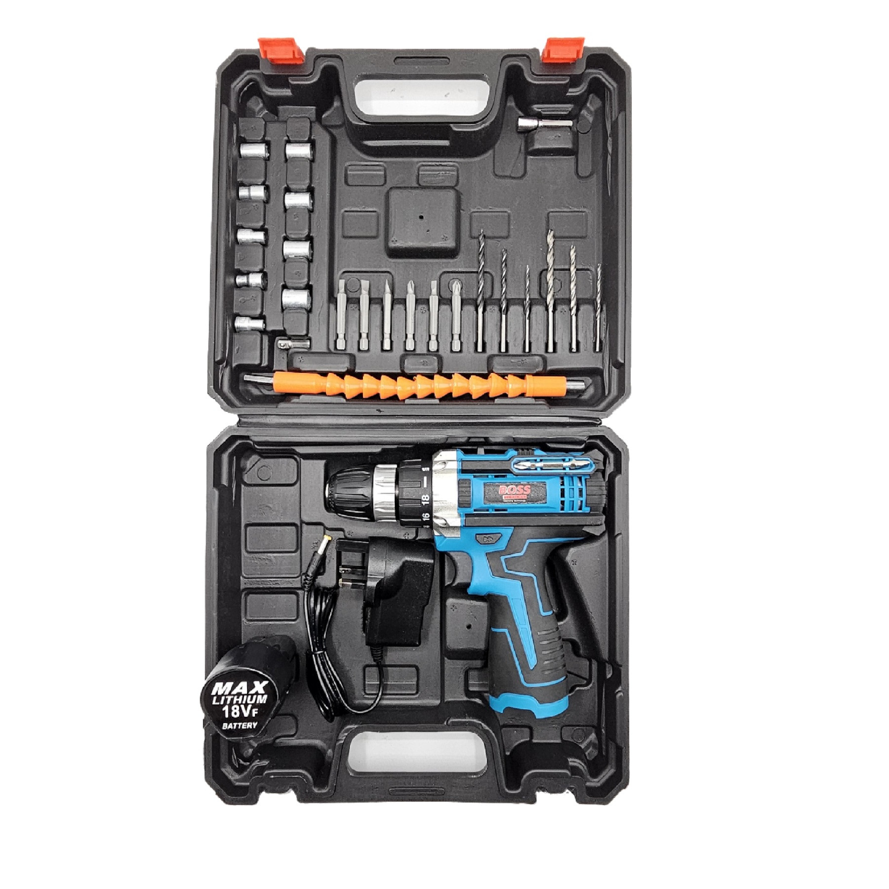 مجموعه 23 عددی دریل پیچ گوشتی شارژی باس مدل 1218 کد 1 مجموعه 23 عددی دریل پیچ گوشتی شارژی باس مدل 1218 کد 1