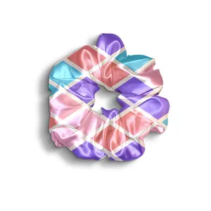 کش مو زنانه مدل اسکرانچی پترن خطی فانتزی کد SCH14