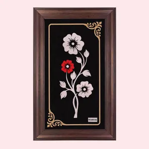 تابلو نقره طرح گل رنگی کد Ls-40