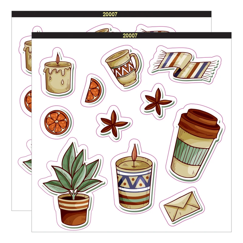استیکر لپ تاپ و موبایل طرح پینترستی مدل 20007 مجموعه 22 عددی