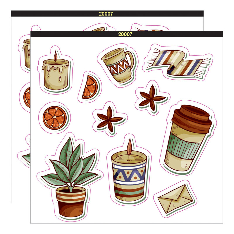 استیکر لپ تاپ و موبایل طرح پینترستی مدل 20007 مجموعه 22 عددی
