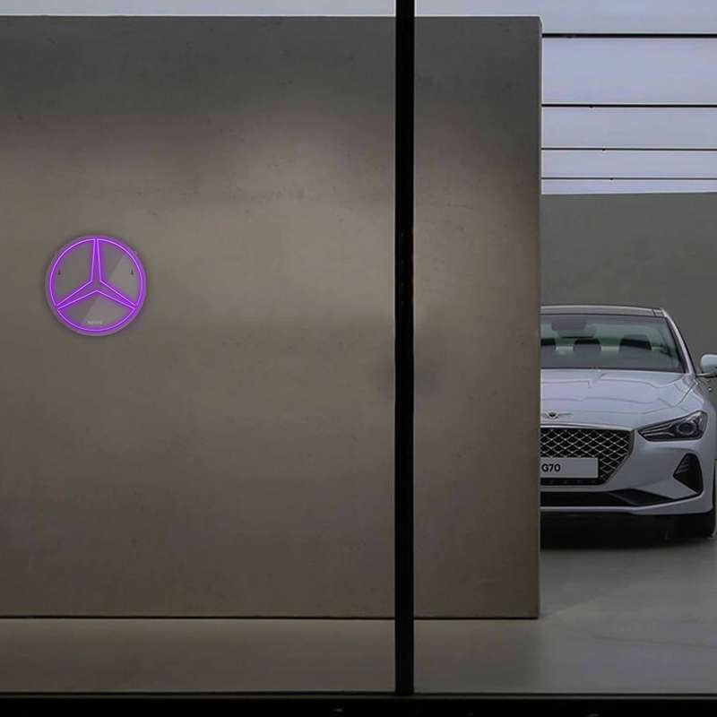 چراغ دیواری نئون دیزاین طرح Benz_PR