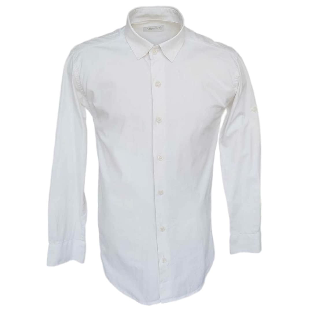پیراهن آستین بلند مردانه مدل 01-NEGRO رنگ سفید
