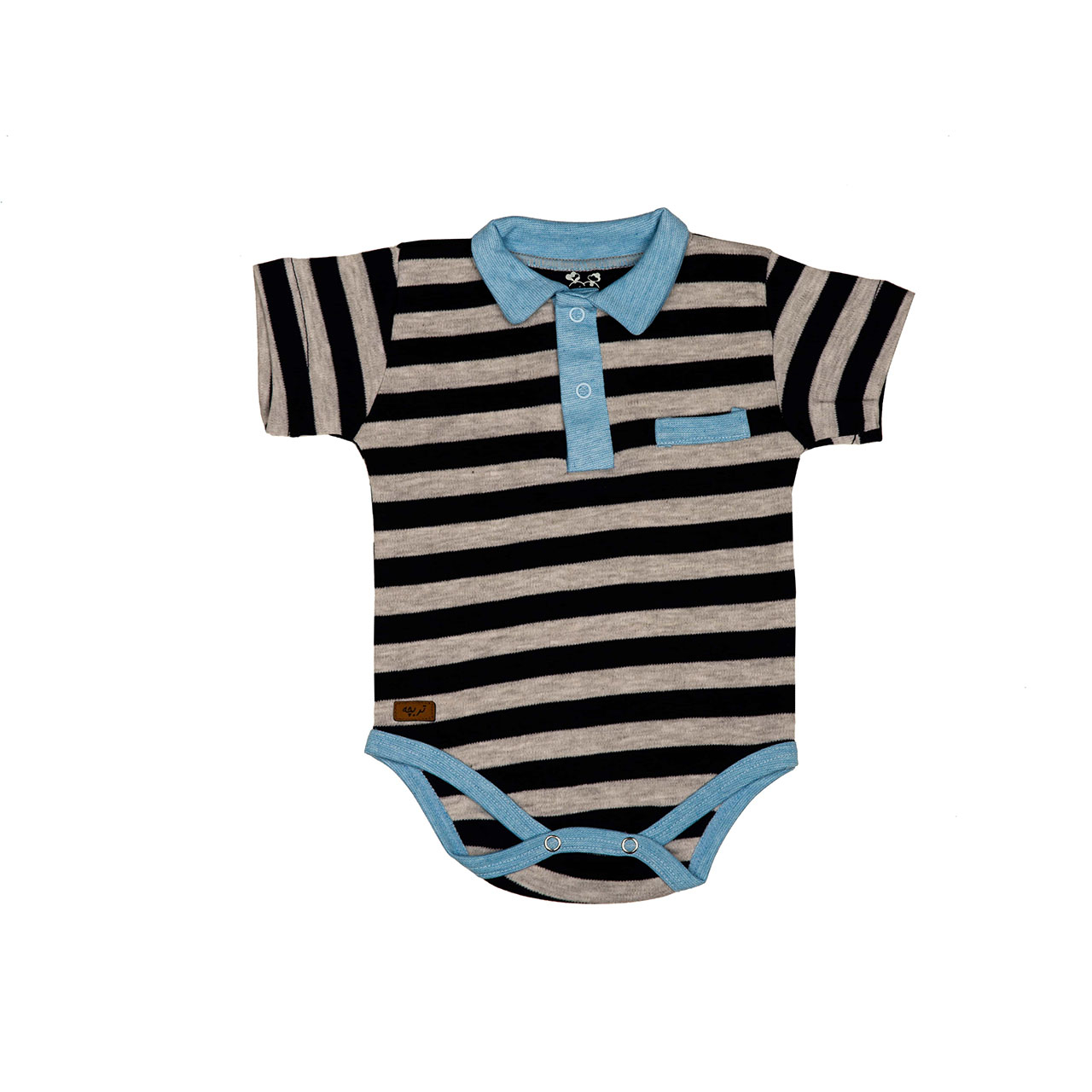 بادی آستین کوتاه نوزادی تربچه مدل ایلیا