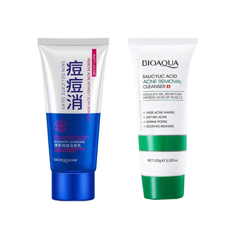 فوم شستشو صورت بایو آکوا مدل Acne حجم 100 میلی لیتر به همراه فوم شستشو صورت بایو آکوا مدل سالیسیلیک اسید فوم شستشو صورت بایو آکوا مدل Acne حجم 100 میلی لیتر به همراه فوم شستشو صورت بایو آکوا مدل سالیسیلیک اسید
