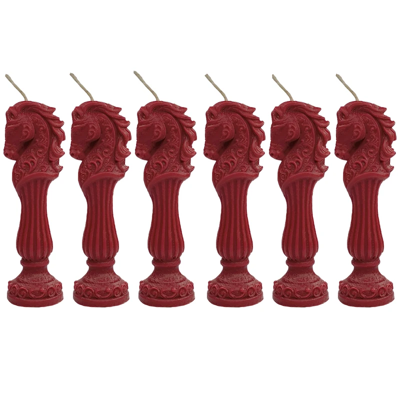 شمع دست‌ساز بدون‌بو مدل اسب سال 1405 زمان اتمام 2 ساعت بسته 6 عددی