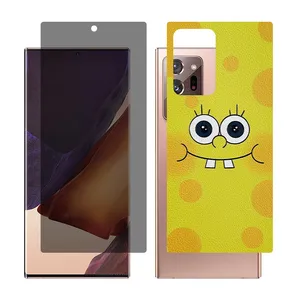 Glass Together model privacy glass screen protector suitable for Samsung Galaxy Note20 Ultra 5G mobile phone with cover sticker on the back of the phone