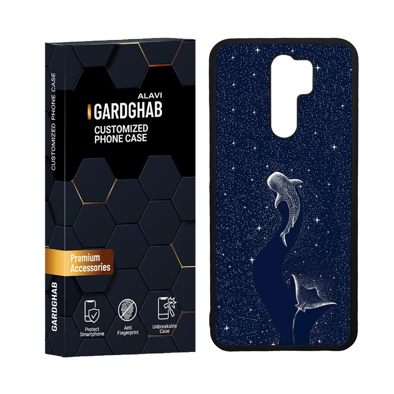 کاور گارد قاب علوی مدل دورژله ای هنری مناسب برای گوشی موبایل شیائومی Redmi 9 / Redmi 9 Prime