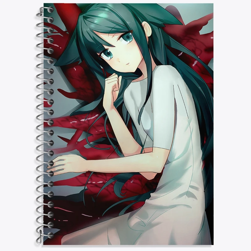 دفتر زبان 50 برگ خندالو مدل دو خط طرح بازی آواز سایا (Saya no Uta) کد 35332