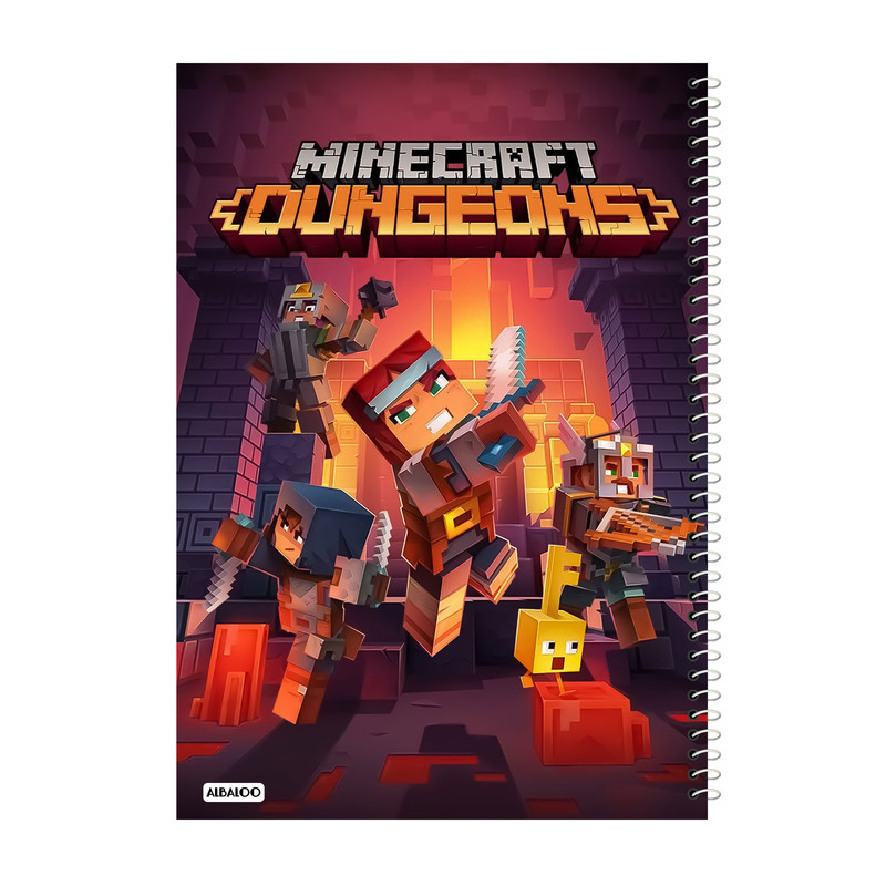 دفتر مشق 100 برگ آلبالو طرح ماینکرافت کد 2392