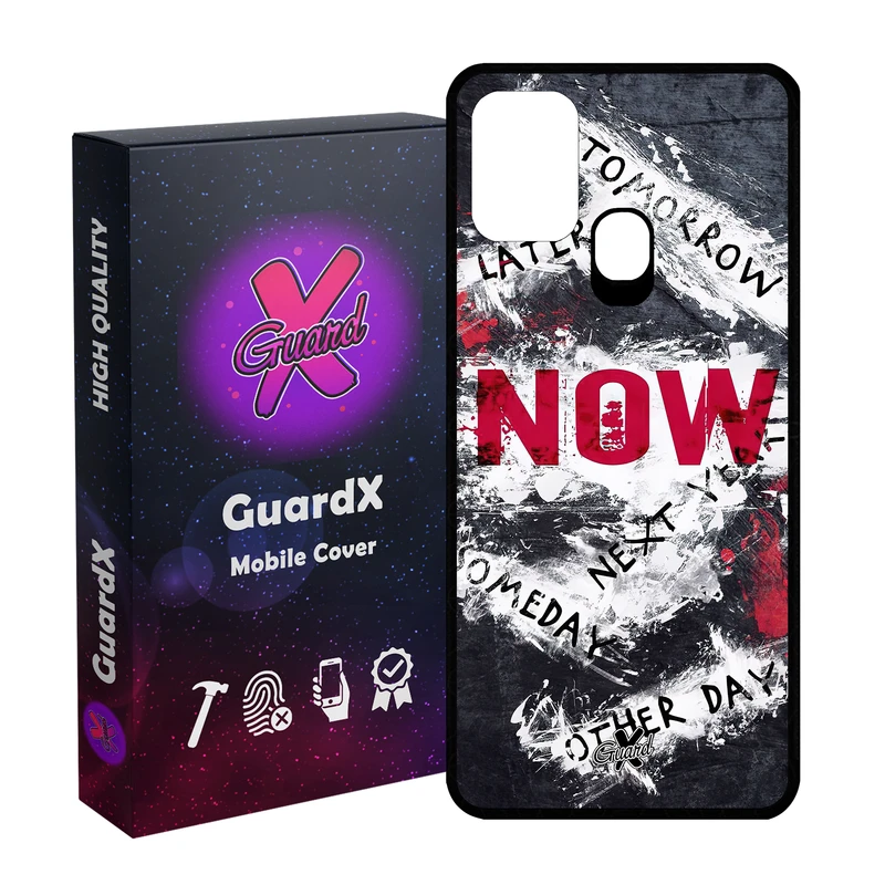 کاور گارد ایکس طرح متن مدل Glass10484 مناسب برای گوشی موبایل سامسونگ Galaxy M31 / M31 Prime / F41
