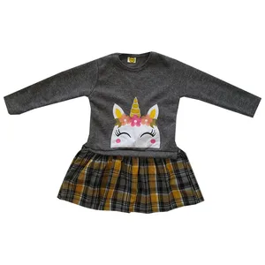 پیراهن دخترانه مدل تک شاخ