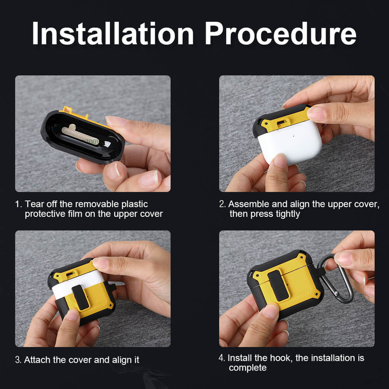 کاور نیلکین مدل Bounced Protective case مناسب برای کیس اپل AirPods 3