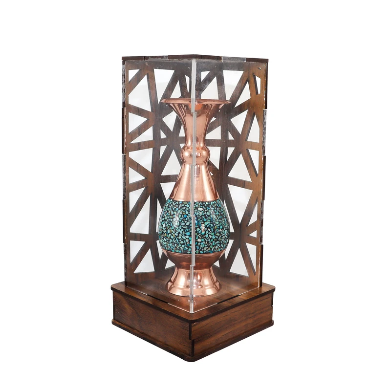  گلدان فیروزه کوبی مسی صنایع دستی فاخر مدل هدیه کد 14pack20mix