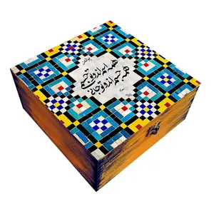 جعبه هدیه مدل سنتی طرح کاشی کد WB128