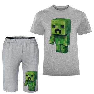 ست تی شرت و شلوارک مردانه مدل ماینکرفت A180
