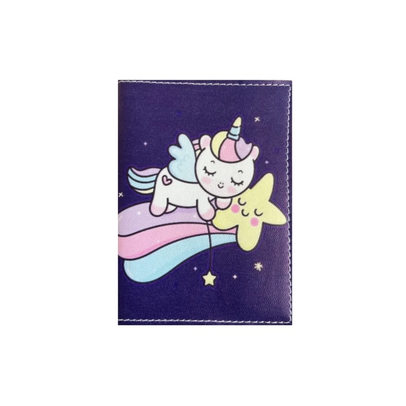 جلد شناسنامه زنانه مدل یونیکورن و ستاره کد 0251