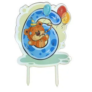 تاپر تزیین کیک مدل Sixth Birthday