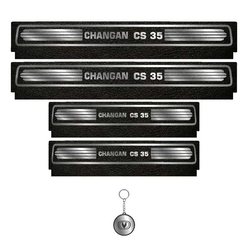 برچسب پارکابی خودرو لندمون کد LM100 MS مناسب برای چانگان C S35 مجموعه 4 عددی به همراه جاکلیدی