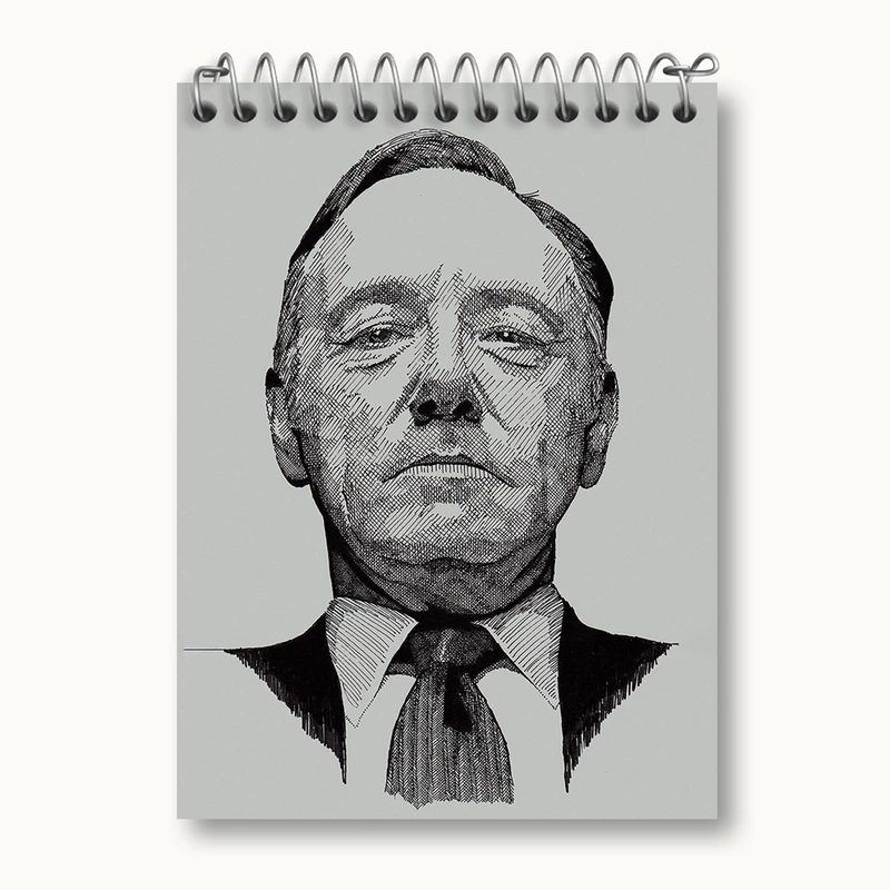 دفتر یادداشت 50 برگ خندالو مدل سریال House Of Cards کد 28153