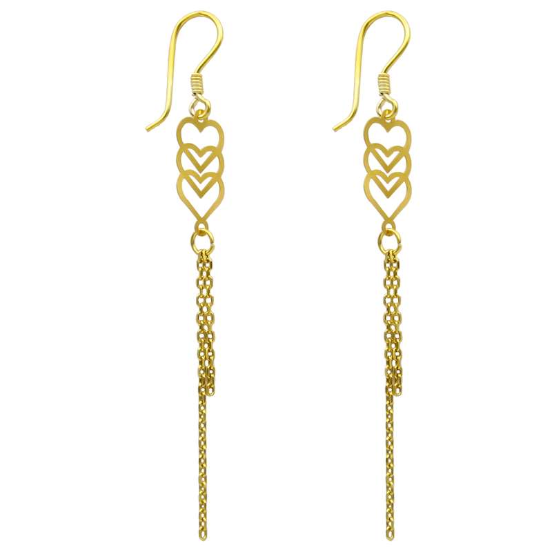 گوشواره طلا 18 عیار زنانه مانچو مدل قلب کد efgs020 گوشواره طلا 18 عیار زنانه مانچو مدل قلب کد efgs020