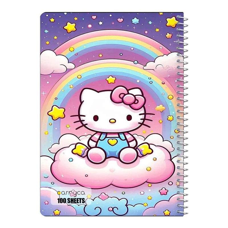 دفتر مشق 100 برگ سیمی کارنیکا طرح هلو کیتی hello kitty کد 22598