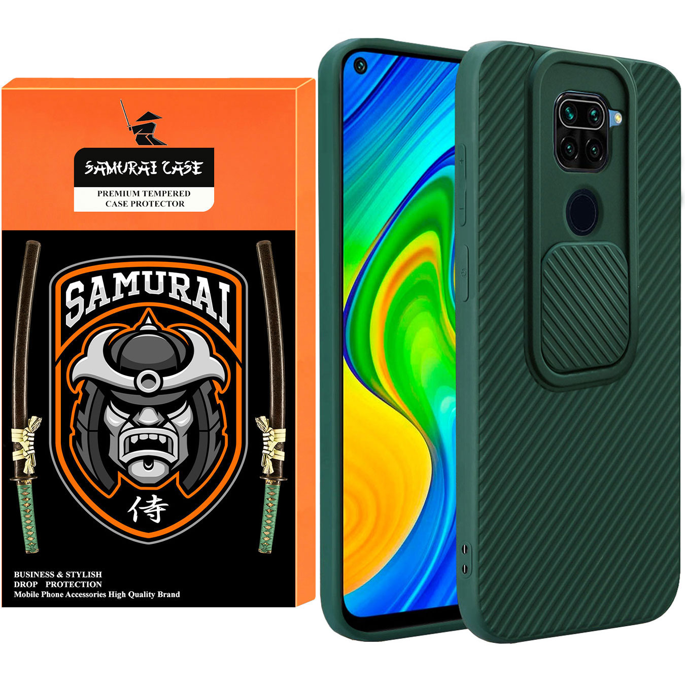 کاور سامورایی مدل Cam مناسب برای گوشی موبایل شیائومی Redmi Note 9