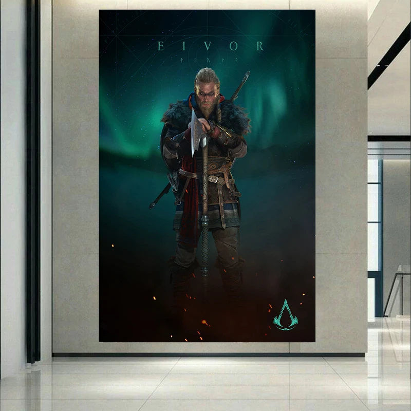 تابلو بوم طرح گیم مدل Eivor Assassins Creed Valhalla کدAR2441