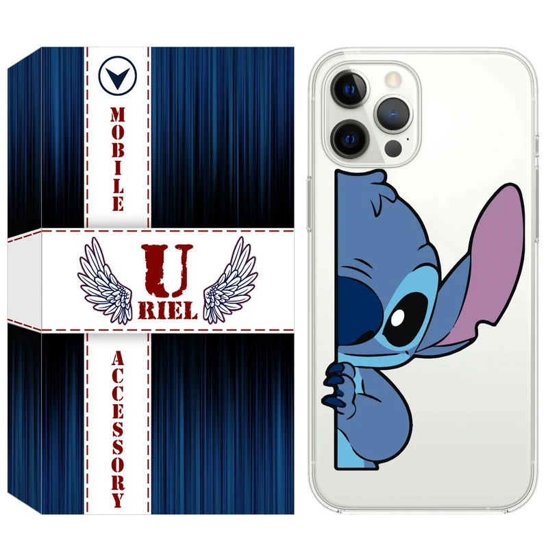 کاور یوریل قاب مدل Clear کد 74 طرح استیچ مناسب برای گوشی موبایل اپل iPhone 13 Pro